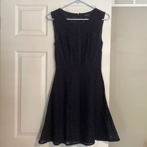 The Limited Navy Lace A-line Sleeveless Dress